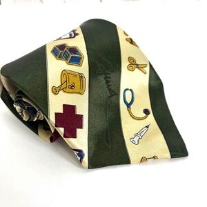 Medical Themed silk tie Tino Cosma novelty doctor nurse